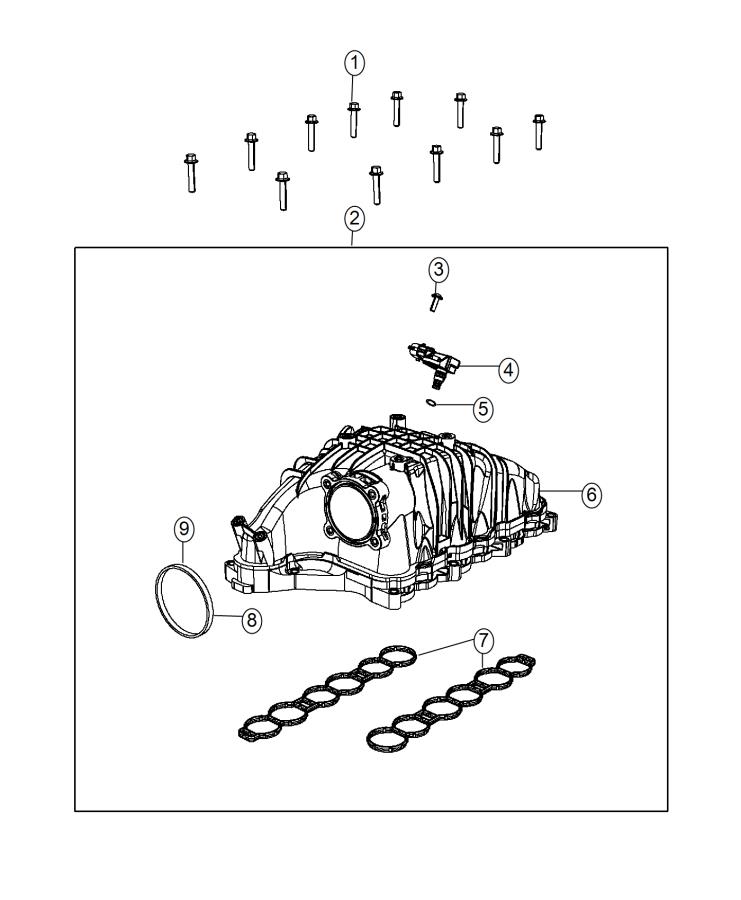 Diagram Intake Manifold 3.0L Diesel [3.0L V6 Turbo Diesel Engine]. for your 2015 Ram 1500   