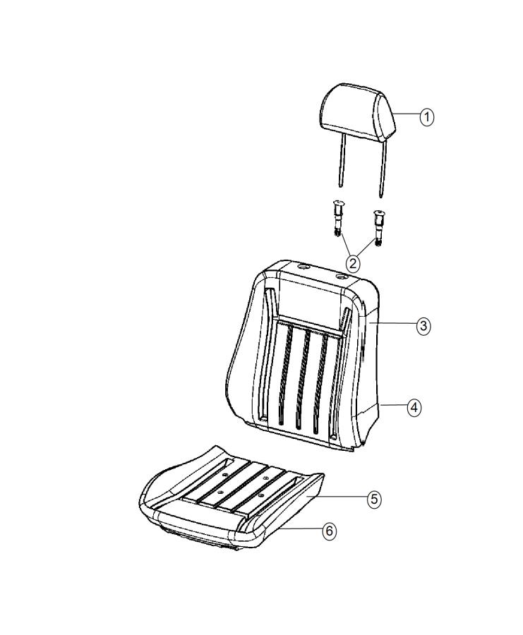 Diagram Front Seat - Bucket - Trim Code [C7]. for your Chrysler 300 M 