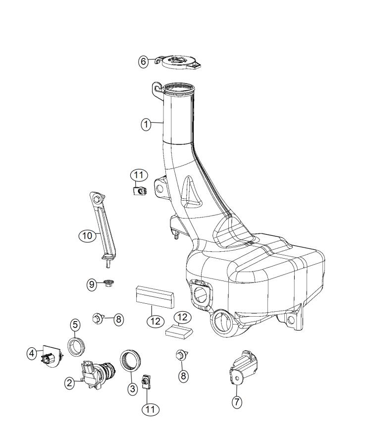 Diagram Reservoir, Windshield Washer. for your Chrysler 300  M