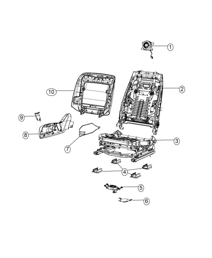 Diagram Adjusters, Recliners, and Shields - Passenger Seat - Power. for your Chrysler