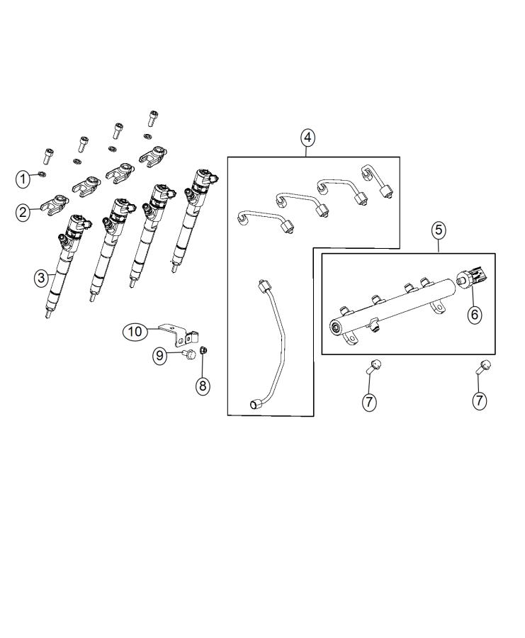 Diagram Fuel Rail 3.0L [3.0L I4 F1C Turbo Diesel Engine]. for your 2006 Dodge Charger   