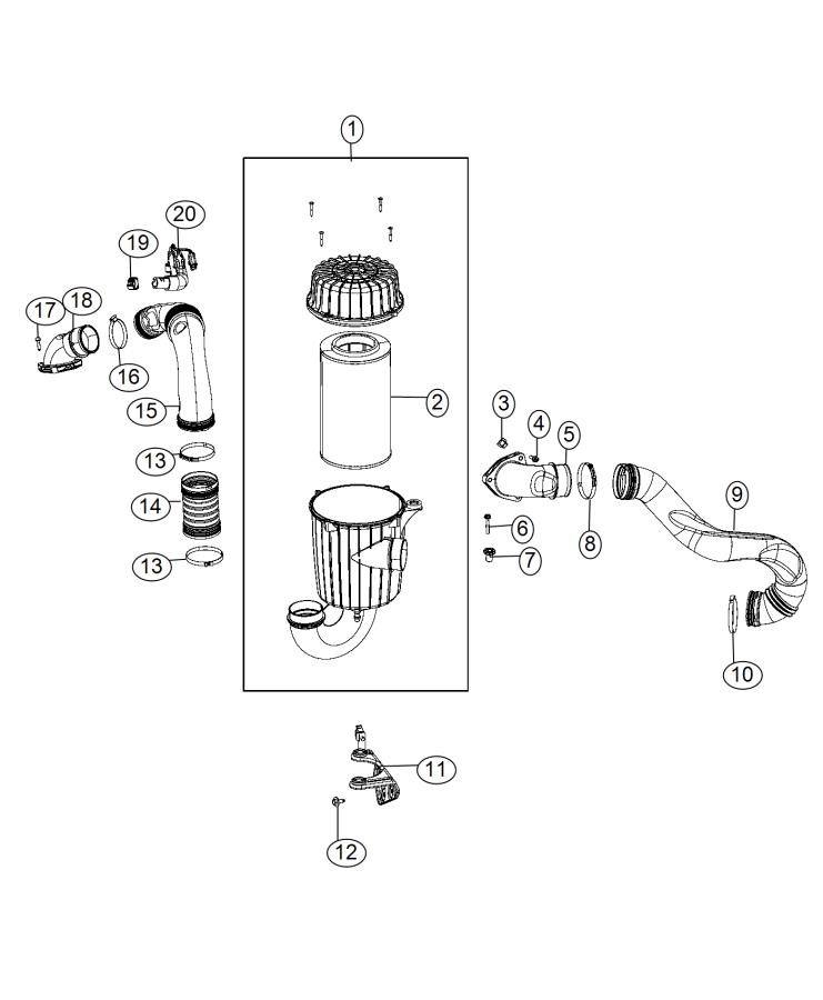 Air Cleaner, 3.0L [3.0L I4 F1C Turbo Diesel Engine]. Diagram