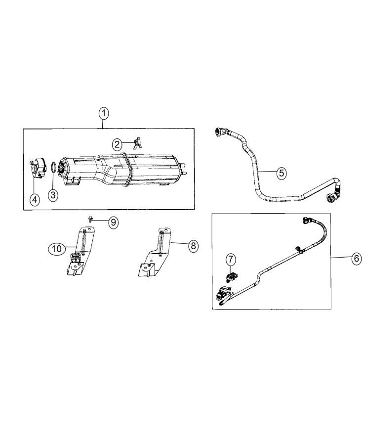 Diagram Vapor Canister and Leak Detection Pump. for your 2000 Dodge Ram 1500   