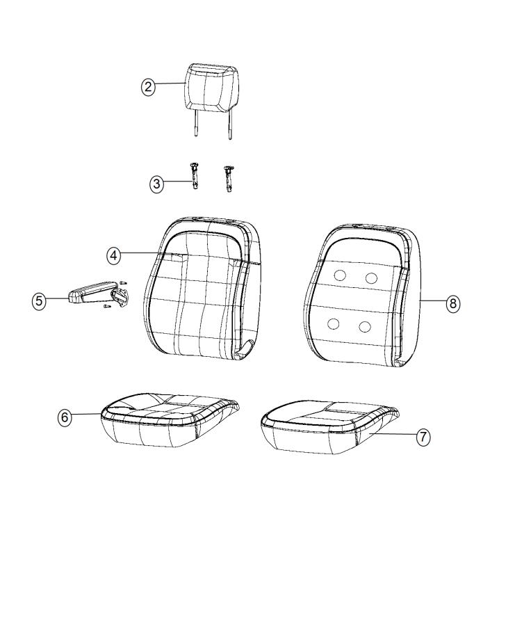 Front Seat - Bucket - Driver. Diagram