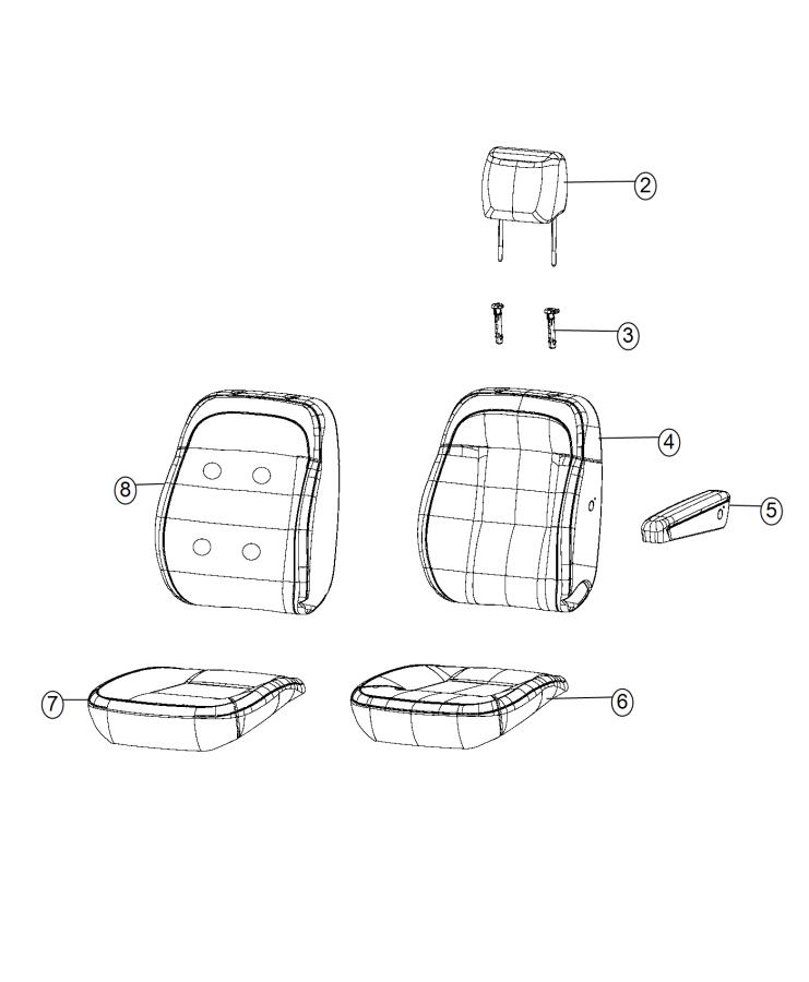 Front Seat - Bucket - Passenger. Diagram