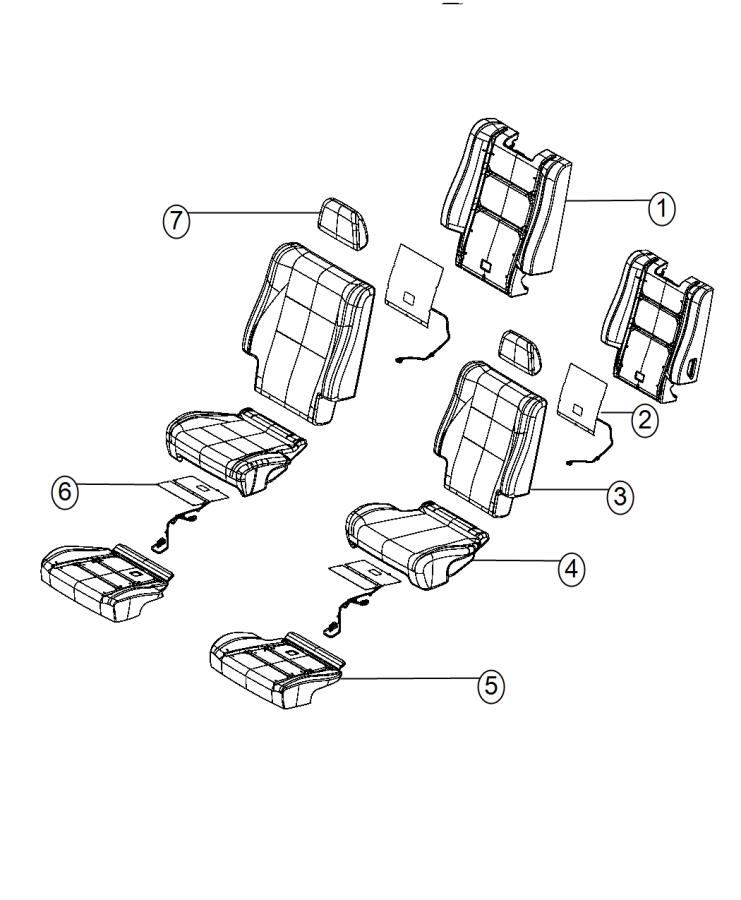 Diagram Rear Seat - Quad - Trim Code [AL]. for your Chrysler 300  M