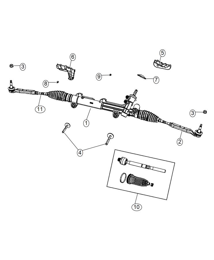 Diagram Gear Rack and Pinion. for your 2004 Chrysler 300  M 