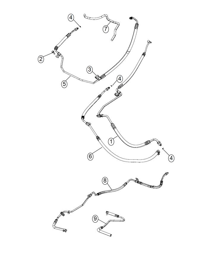 Diagram Power Steering Hoses. for your Dodge Charger  