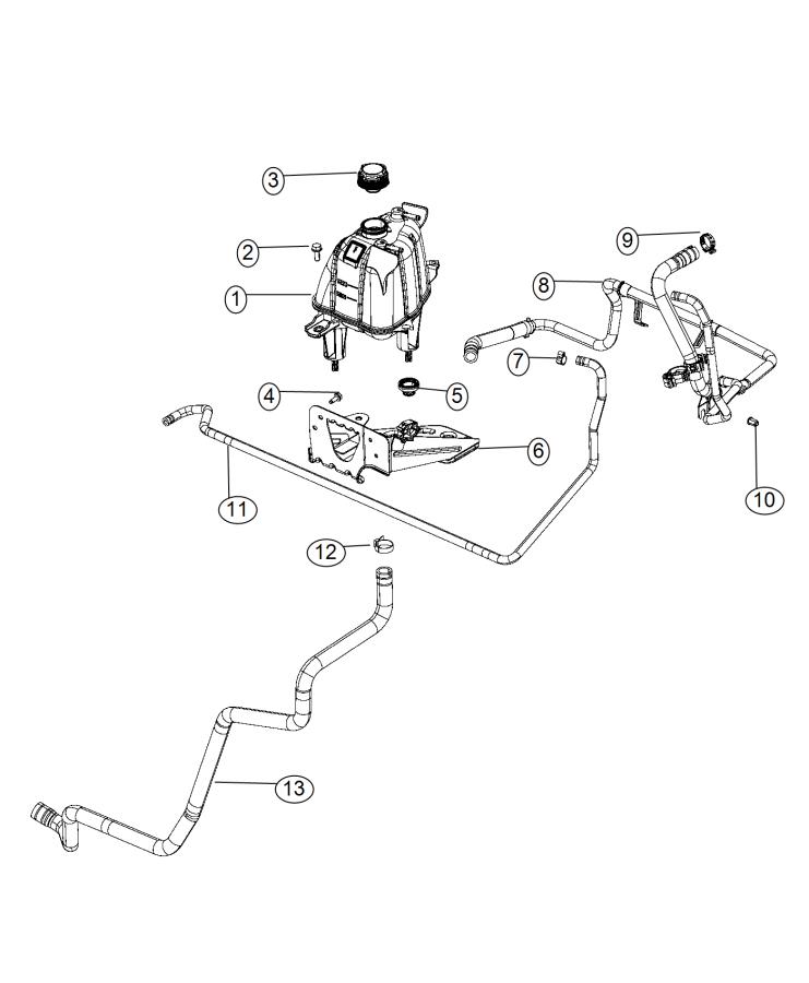 Diagram Coolant Bottle. for your 2004 Chrysler 300  M 