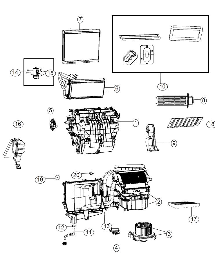 Diagram HVAC Unit. for your 2000 Chrysler 300  M 