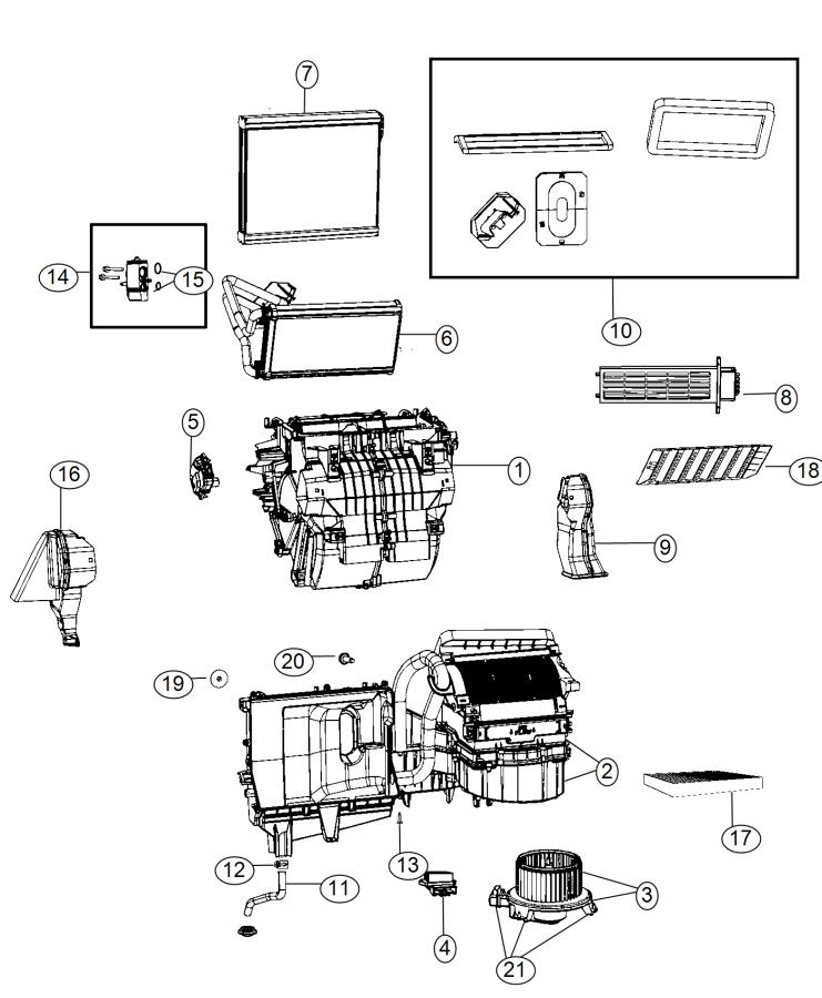 Diagram HVAC Unit. for your 2000 Chrysler 300  M 