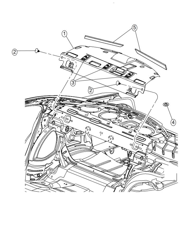 Diagram Rear Shelf Panel. for your 2004 Chrysler 300   