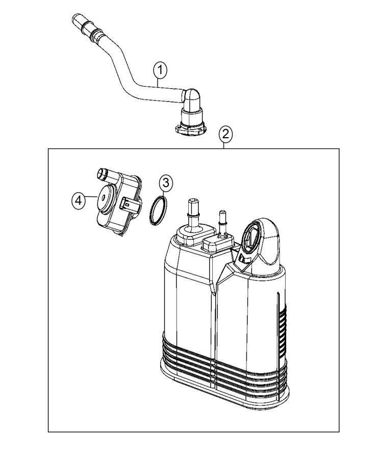 Diagram Vapor Canister and Leak Detection Pump. for your 1999 Chrysler 300  M 