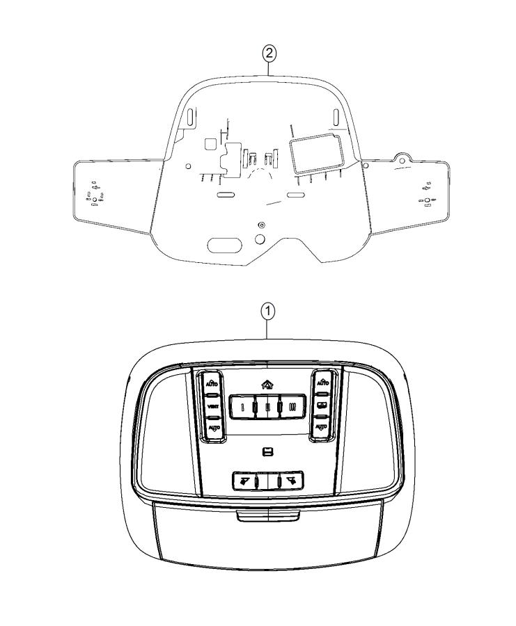 Diagram Overhead Consoles-Front. for your Dodge