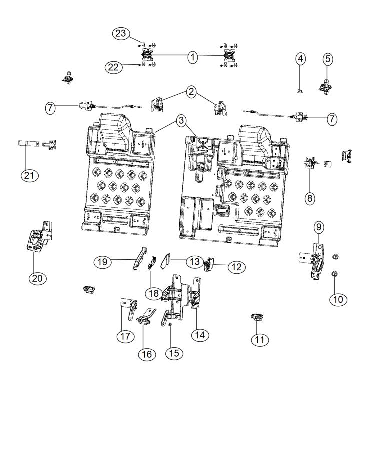 Diagram Rear Seat - 60/40 Split Seat Back. for your Chrysler 300  M