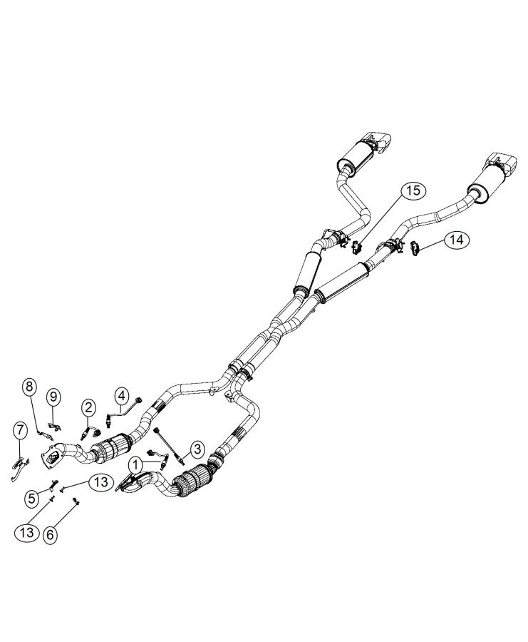 Diagram Sensors, Oxygen and Exhaust Actuators. for your 2003 Chrysler 300  M 