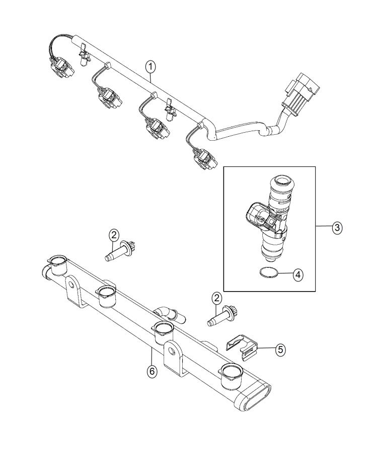 Diagram Fuel Rail and Injectors. for your 2001 Chrysler 300  M 