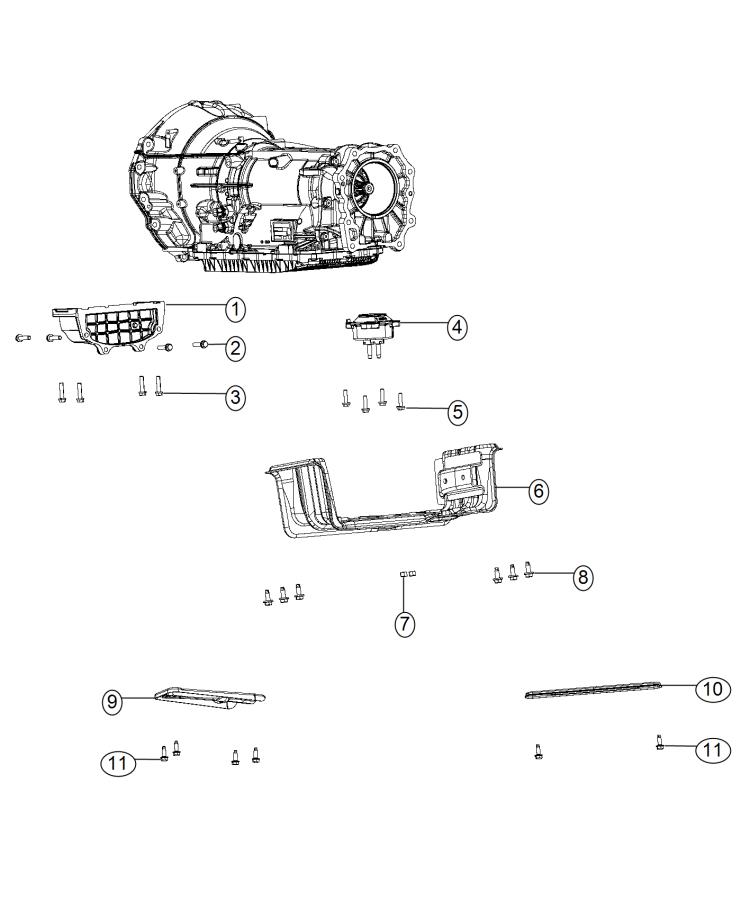 Diagram Transmission Support 4WD. for your Dodge