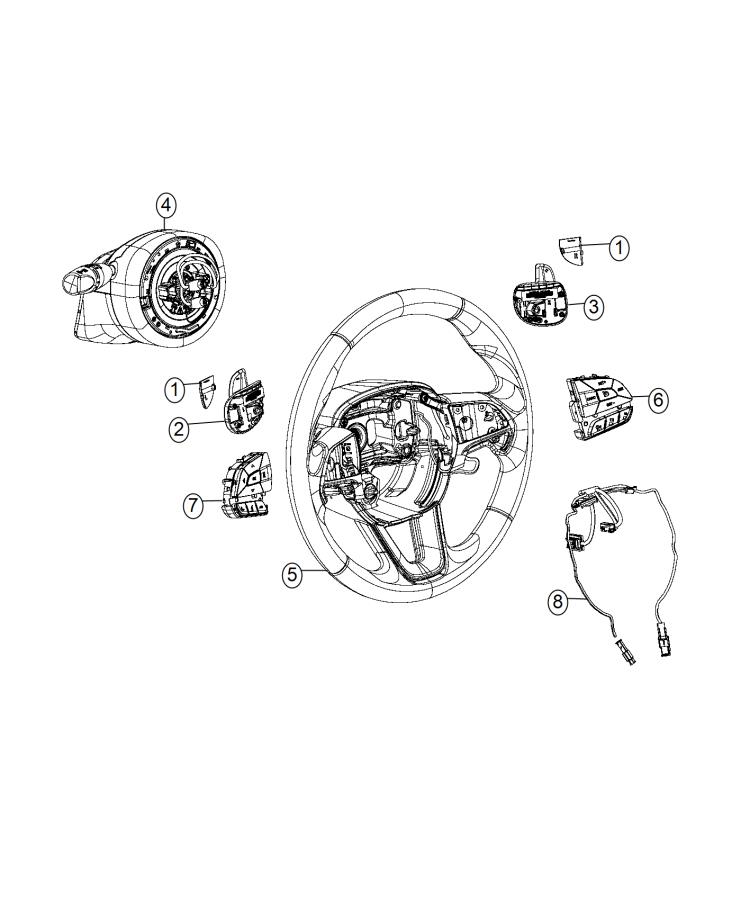 Diagram Switches, Steering Wheel and Column. for your Dodge Avenger  