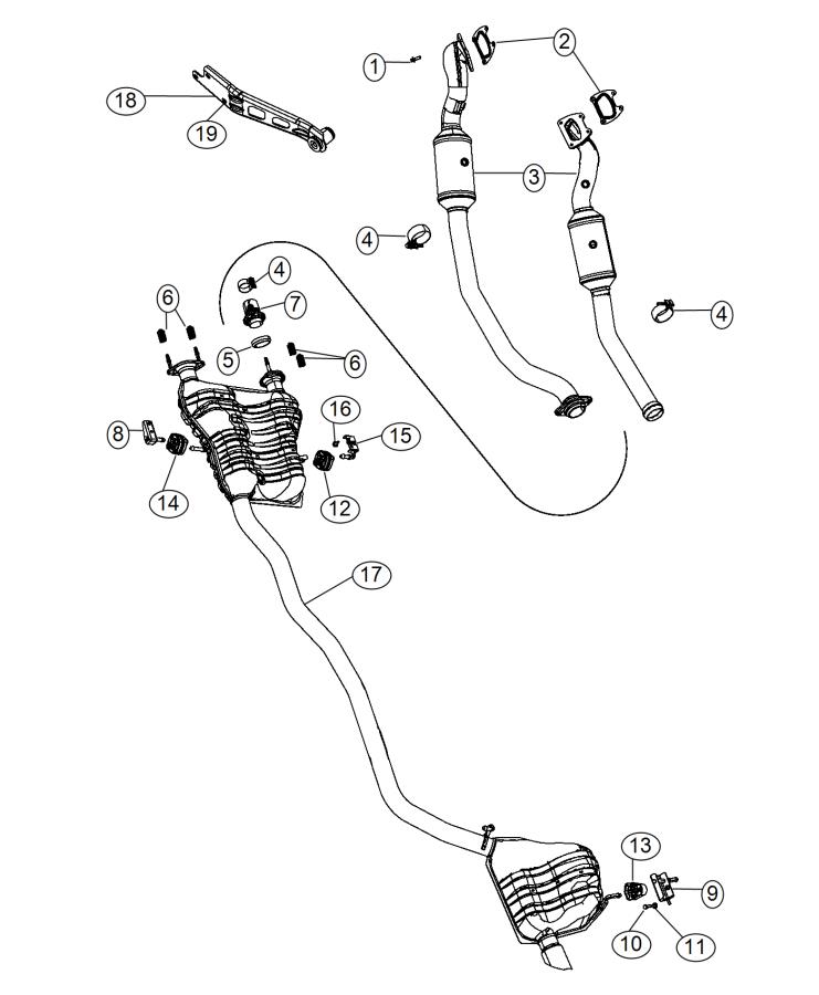 Exhaust System Single. Diagram