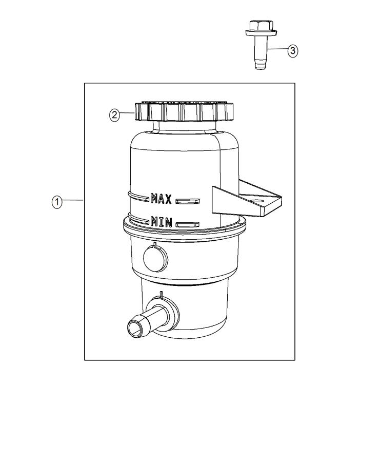 Power Steering Reservoir. Diagram