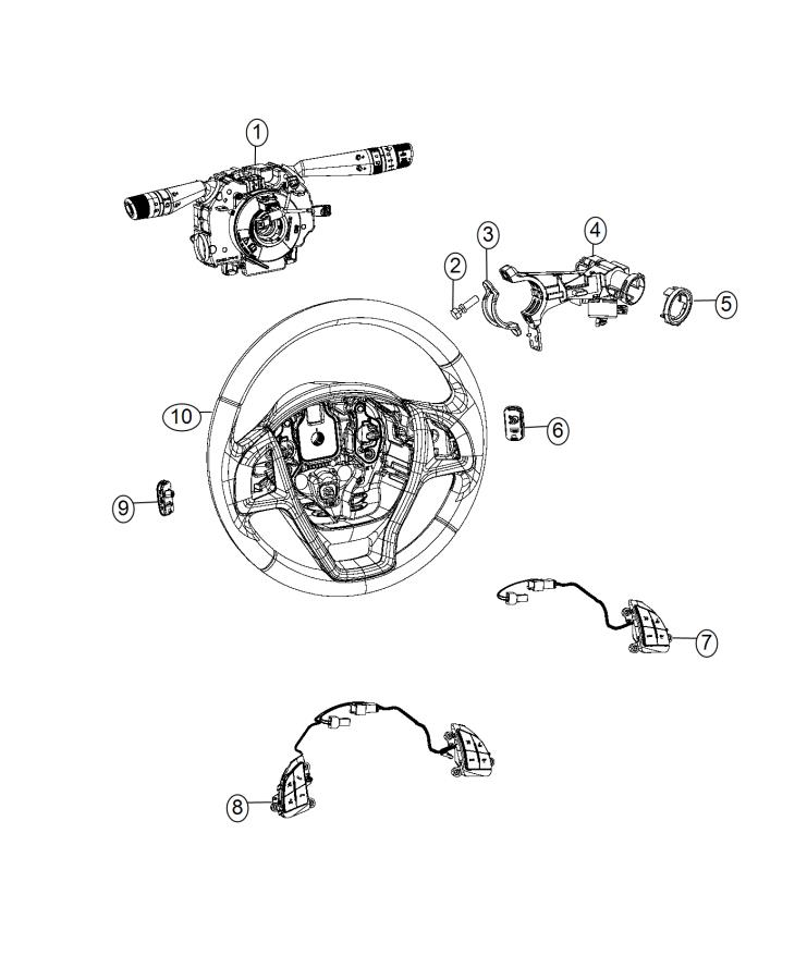 Switches, Steering Column And Wheel. Diagram