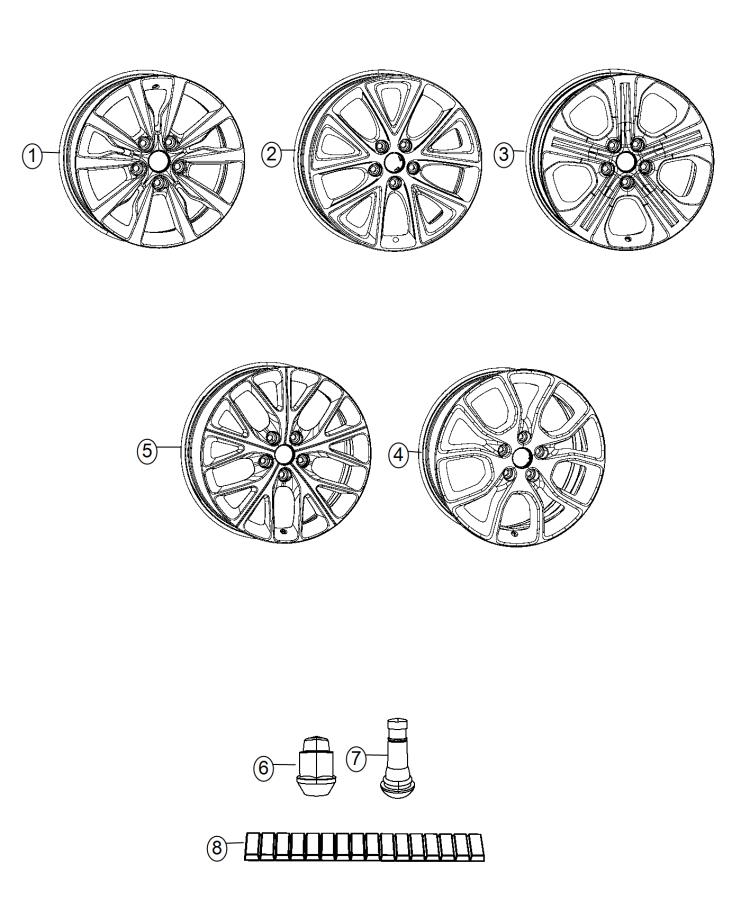 Diagram Wheels and Hardware. for your 2012 Dodge Charger   