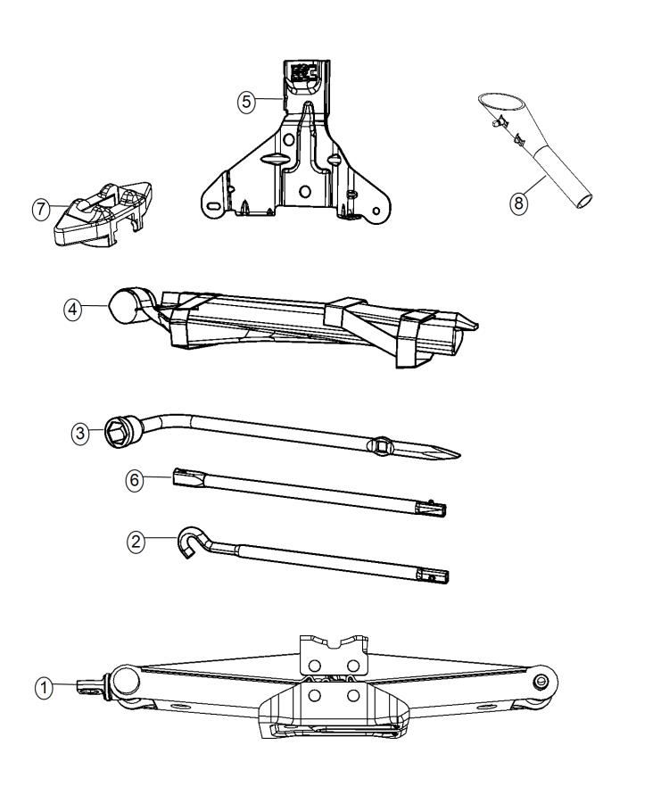 Diagram Jack Assembly And Tools. for your 1998 Jeep Grand Cherokee   