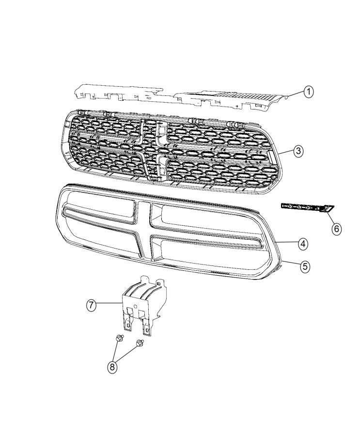 Diagram Grilles. for your 2012 Dodge Grand Caravan EXPRESS  