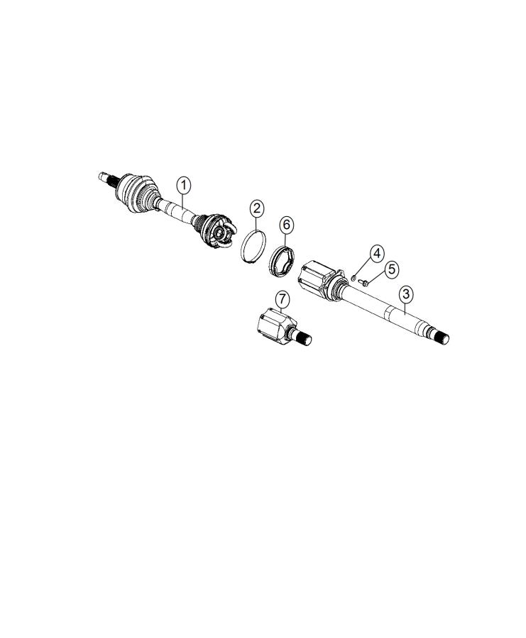 Diagram Front Axle Halfshaft. for your Dodge