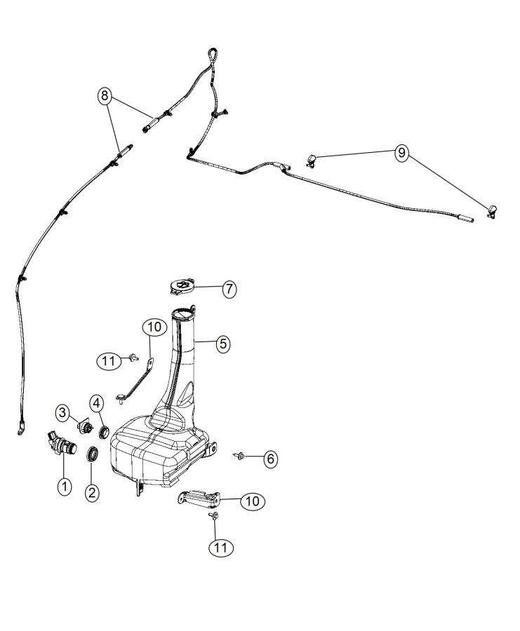 Diagram Washer System, Front. for your Chrysler 300 M 