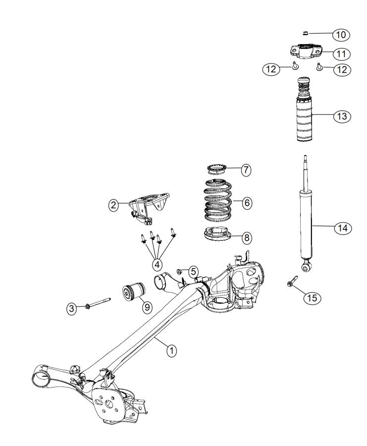 Diagram Suspension, Rear. for your Fiat 500L  