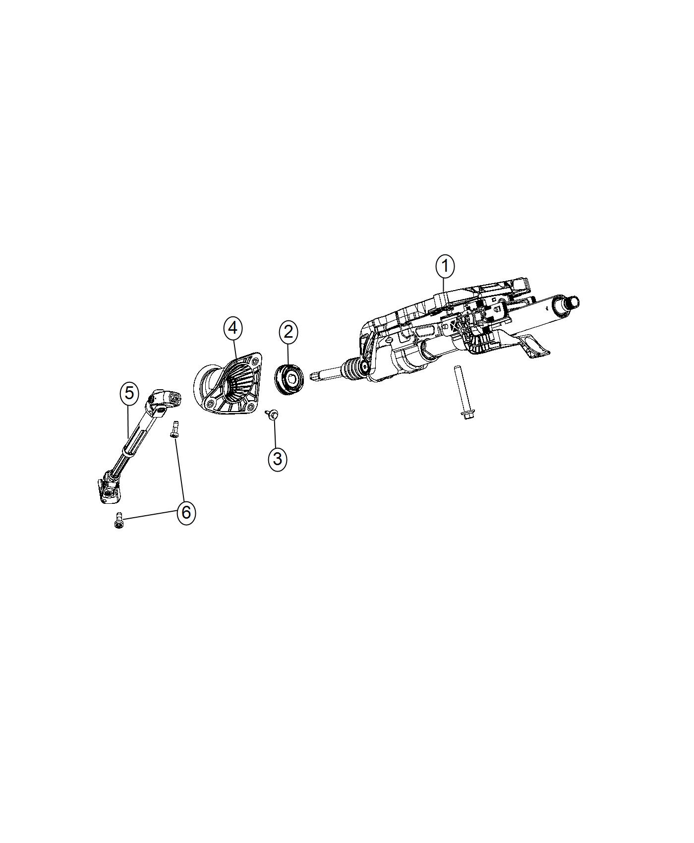 Diagram Steering Column. for your 2000 Jeep Grand Cherokee   