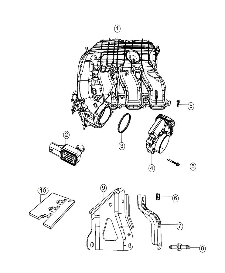 Intake Manifold Plenum 3.6L [3.6L V6 24V VVT Engine]. Diagram