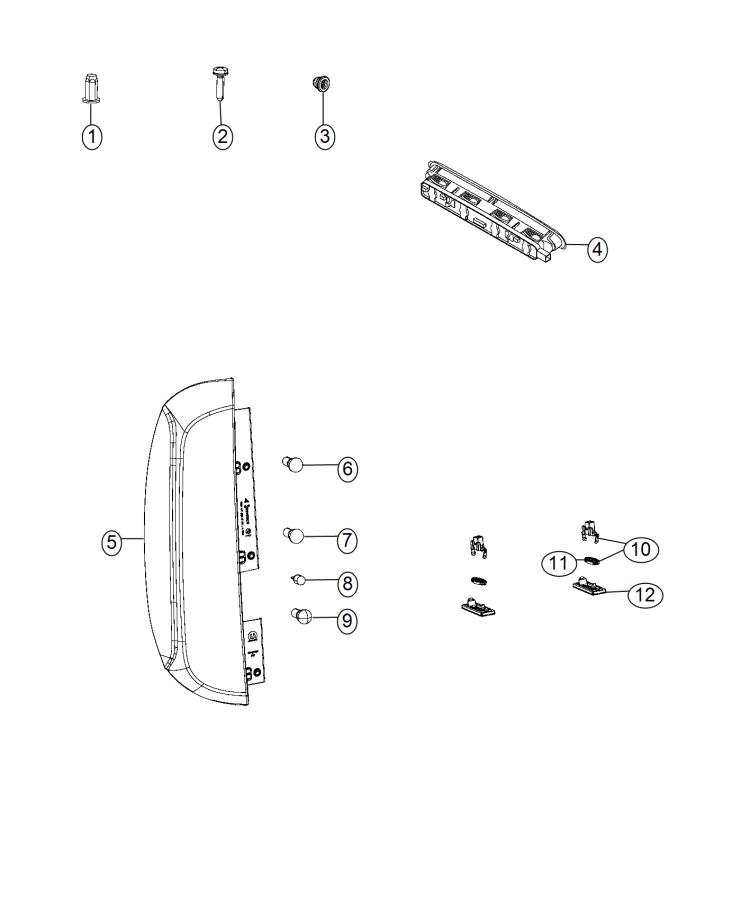 Diagram Lamps, Rear. for your 2004 Chrysler 300  M 