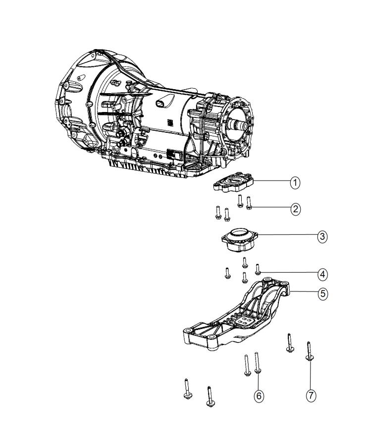 Diagram Transmission Support AWD. for your Chrysler 300 M 