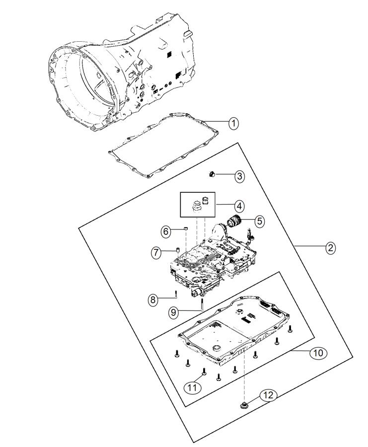 Diagram Valve Body And Related Parts. for your 2016 Ram 1500   