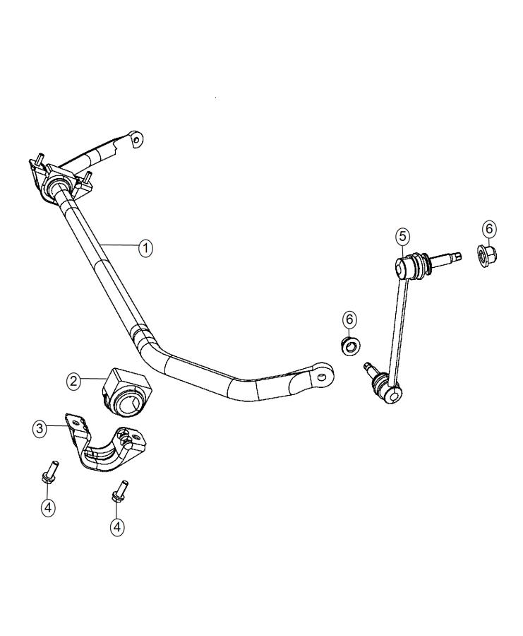 Diagram Stabilizer Bar, Front, AWD. for your Chrysler