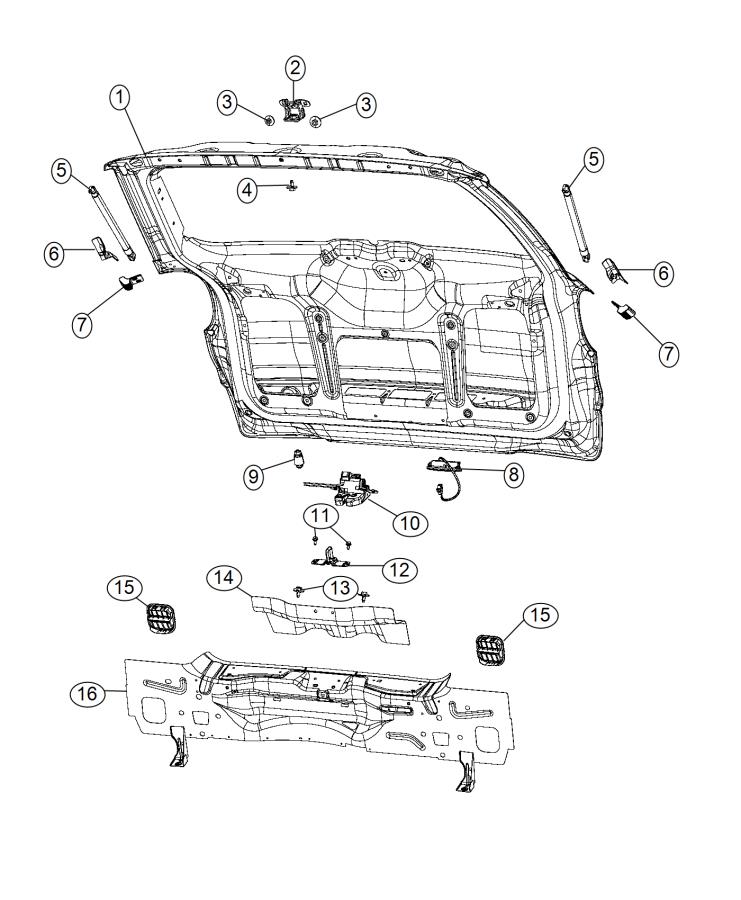 Liftgate and Related Parts. Diagram