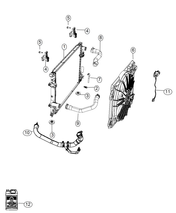 Diagram Radiator and Related Parts Single Fan. for your Chrysler 300 M 