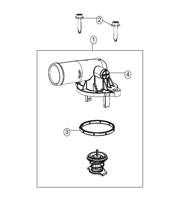 Diagram Thermostat and Related Parts. for your 2015 Chrysler 300   