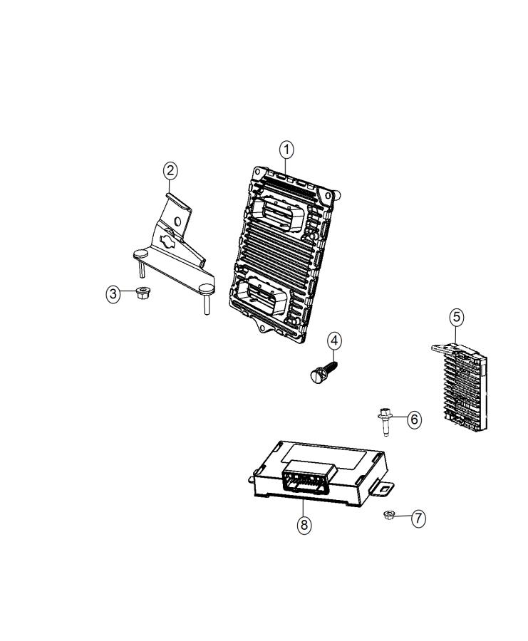 Diagram Modules, Engine Compartment. for your 2010 Dodge Charger   