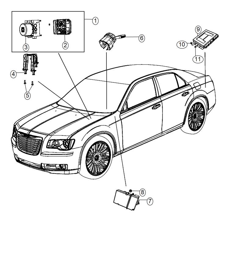 Diagram Modules, Brakes, Suspensions, and Steering. for your 2008 Chrysler 300   