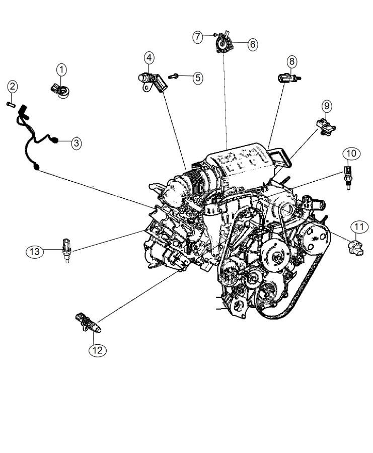 Diagram Sensors, Engine. for your Chrysler