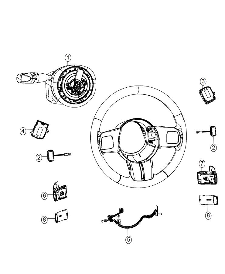 Diagram Switches, Steering Wheel and Column. for your 2010 Dodge Avenger   