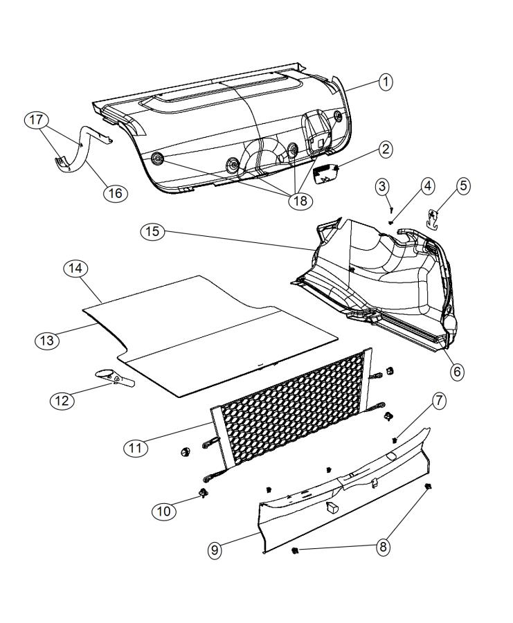 Diagram Carpet Luggage Compartment. for your Chrysler