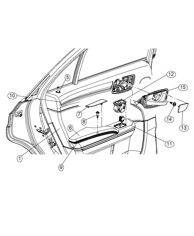 Diagram Rear Door Trim Panels. for your 2001 Chrysler 300 M  