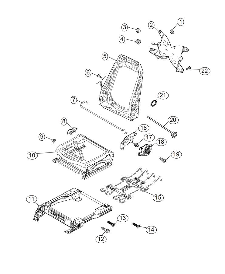 Adjusters, Recliners And Shields, Bucket Seat. Diagram