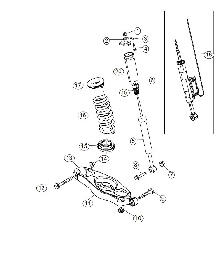 Diagram Rear Shocks,Spring Link. for your 2003 Chrysler 300  M 