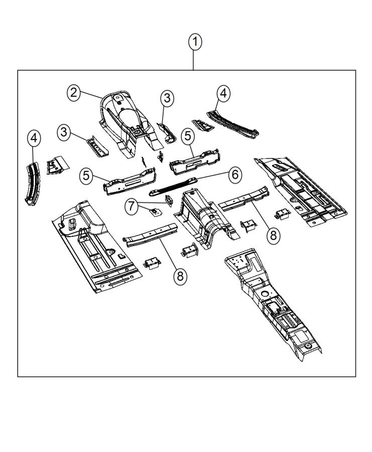 Diagram Floor Pan Front. for your Chrysler 300 M 